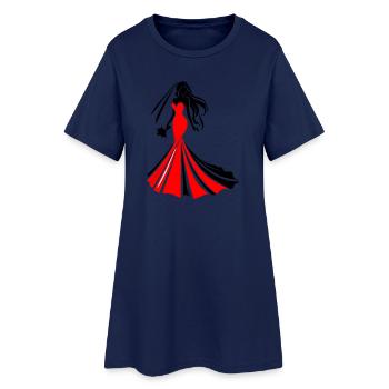 Mariée - Robe T-shirt Femme - marine clair - Devant