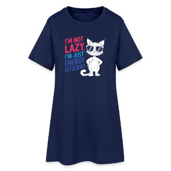 Je ne suis pas paresseux, je suis juste économe en énergie - Robe T-shirt Femme - marine clair - Devant