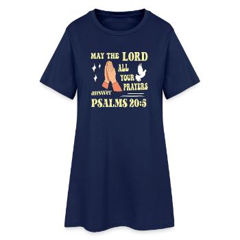 Psalm 20:5 May the Lord... - Women’s T-Shirt Dress - light navy - Front