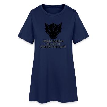 Généré par le Basilic - Robe T-shirt Femme - marine clair - Devant