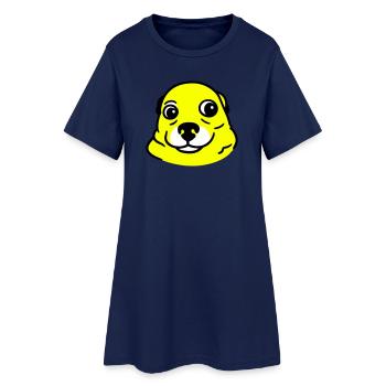 Chien anxieux dans le style Pop Art - Robe T-shirt Femme - marine clair - Devant