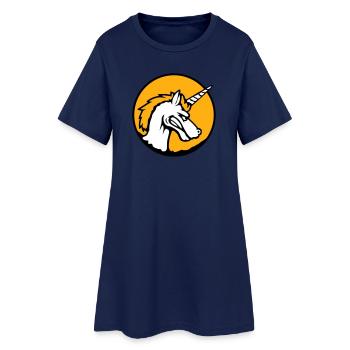 Licorne Mal En colère Attaque Groyer des dents Aigre - Robe T-shirt Femme - marine clair - Devant