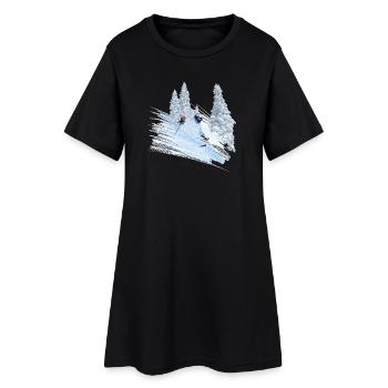 Ski - Robe T-shirt Femme - noir - Devant