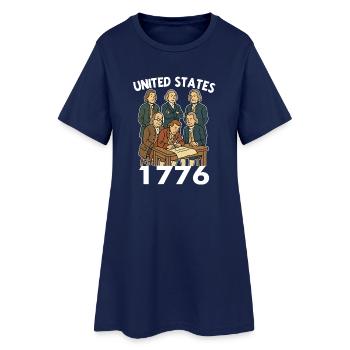 Historical United States Grouping - Women’s T-Shirt Dress - light navy - Front
