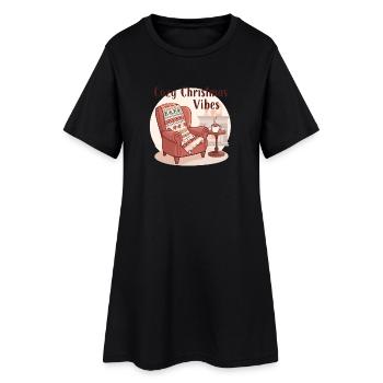 Fauteuil confortable – Cozy Christmas Vibes - Robe T-shirt Femme - noir - Devant