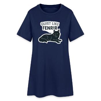 Leise wie Fenrir Wolf Design - Frauen T-Shirt-Kleid - Light Navy - Vorne