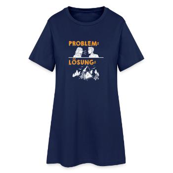 Camper Camping Wohnwagen Spruch - Frauen T-Shirt-Kleid - Light Navy - Vorne