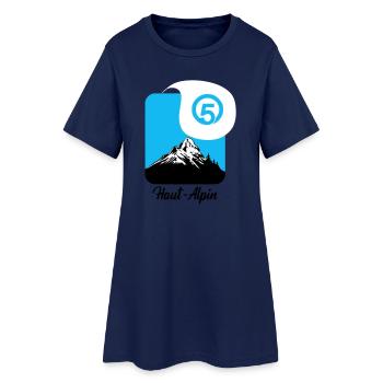 Haut Alpin département des hautes alpes 05 - Frauen T-Shirt-Kleid - Light Navy - Vorne