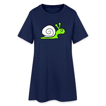 coquille d’escargot mignon mignon heureux cool - Robe T-shirt Femme - marine clair - Devant