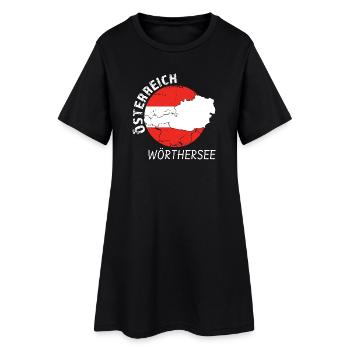 Lac de Wörthersee - Robe T-shirt Femme - noir - Devant