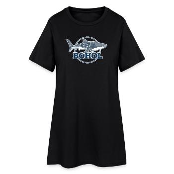 Requin-baleine de Bohol - Robe T-shirt Femme - noir - Devant