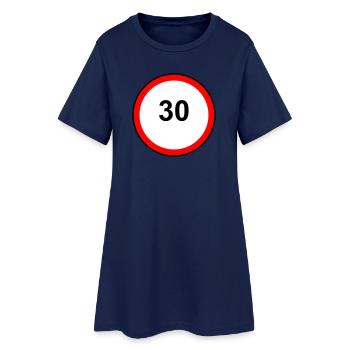 Tempo 30 Motif de signe - Robe T-shirt Femme - marine clair - Devant