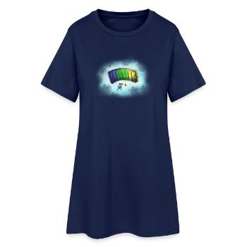 parachute - Women’s T-Shirt Dress - light navy - Front