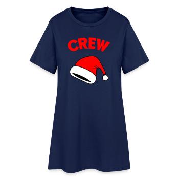 Santa Crew - Frauen T-Shirt-Kleid - Light Navy - Vorne