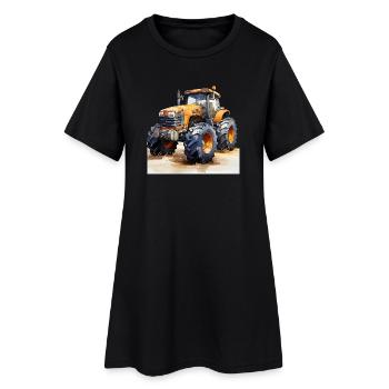 Tracteur électrique jaune Action tout-terrain - Robe T-shirt Femme - noir - Devant