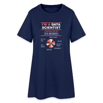 I’m a Data Scientist Boring Info into Awesomeness - Frauen T-Shirt-Kleid - Light Navy - Vorne