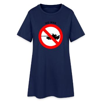 No war - Women’s T-Shirt Dress - light navy - Front