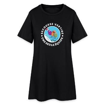 Winter Sledging Team United Humor, Thrills, Magic - Women’s T-Shirt Dress - black - Front