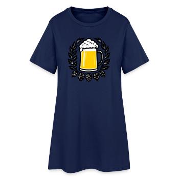 Bier - Women’s T-Shirt Dress - light navy - Front