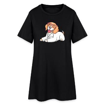 Réceptionniste Médecine Réceptionniste - Robe T-shirt Femme - noir - Devant