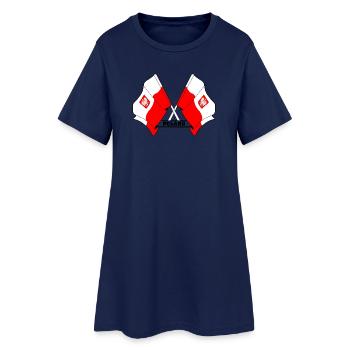 Les drapeaux de la Pologne - Robe T-shirt Femme - marine clair - Devant