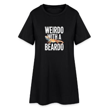 Un Drôle avec un Beardo - Robe T-shirt Femme - noir - Devant