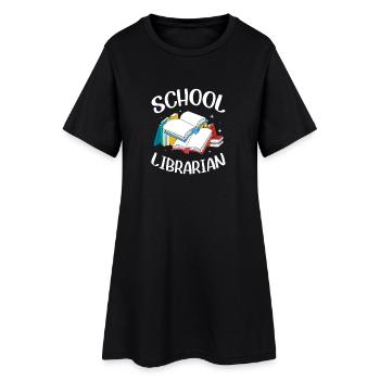 Rat de bibliothèque de lecture - Robe T-shirt Femme - noir - Devant
