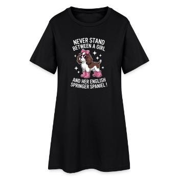 Cadeau pour chien : Dictions du Springer Spaniel anglais - Robe T-shirt Femme - noir - Devant