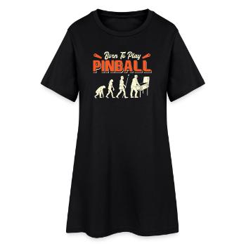 Né pour jouer à l’évolution du flipper - Robe T-shirt Femme - noir - Devant