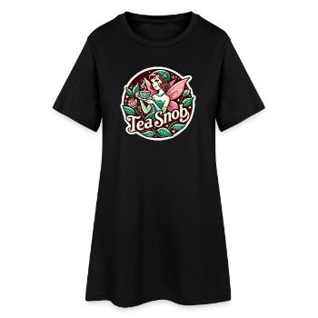 Fête du thé Snob du Thé - Robe T-shirt Femme - noir - Devant