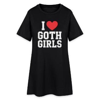 J’adore les filles gothiques - Robe T-shirt Femme - noir - Devant