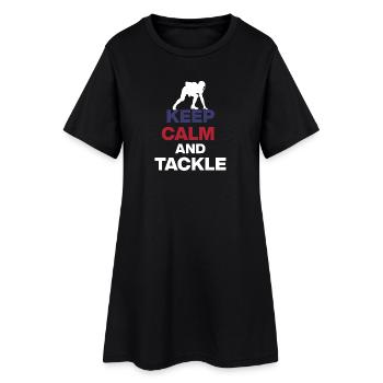 KEEP CALM AND TACKLE! FOOTBALL FAN US EVENT - Women’s T-Shirt Dress - black - Front