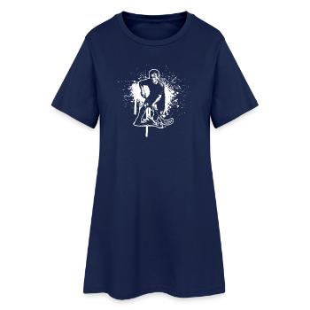 Cleanes Floorball Artwork für Unihockey - Frauen T-Shirt-Kleid - Light Navy - Vorne