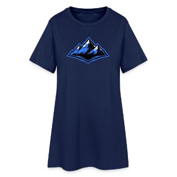 Montagnes Symbole des Alpes - Robe T-shirt Femme - marine clair - Devant