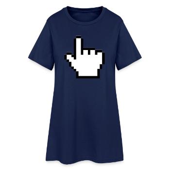 Main de souris originale - Robe T-shirt Femme - marine clair - Devant