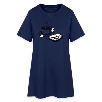 Coupe - Robe T-shirt Femme - marine clair - Devant