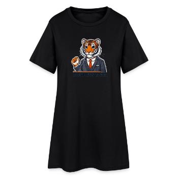 Tigre d’affaires en costume - Robe T-shirt Femme - noir - Devant