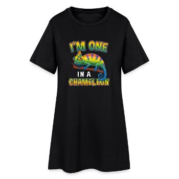 Je suis un dans un jeu de mots drôle de reptile caméléon - Robe T-shirt Femme - noir - Devant