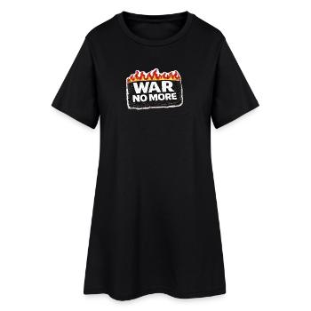 War No More – Sticker Peace & Humanity  - Robe T-shirt Femme - noir - Devant