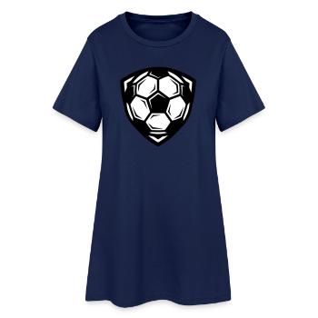 Ballon de football - Robe T-shirt Femme - marine clair - Devant