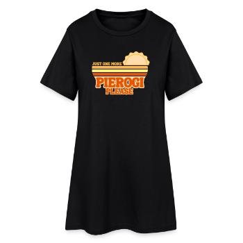 Pierogi Noch ein Knödel, bitte. Polnische Küche - Frauen T-Shirt-Kleid - Schwarz - Vorne