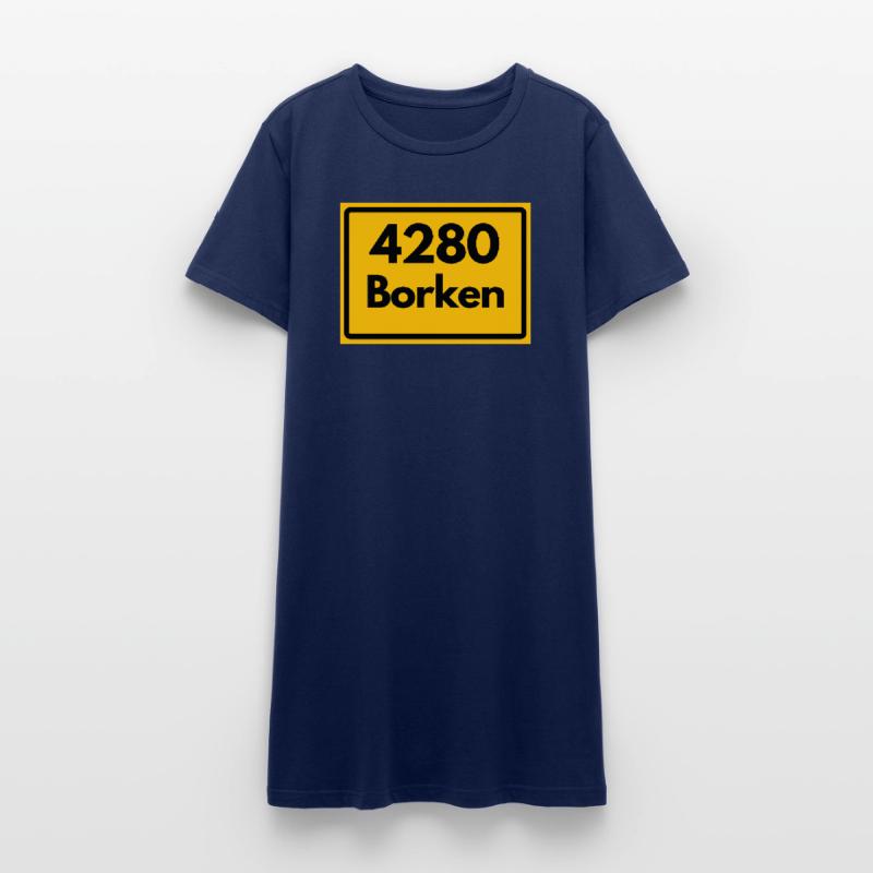 OLD POSTCODE POSTCODE RETRO 4280 BORKEN FÜNFTÜRME Women’s T-Shirt Dress