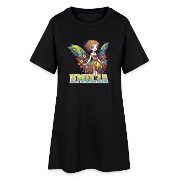 Emilia - nom de jeune fille - fée - Robe T-shirt Femme - noir - Devant