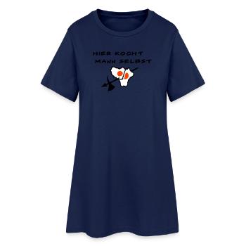 Koch - Frauen T-Shirt-Kleid - Light Navy - Vorne