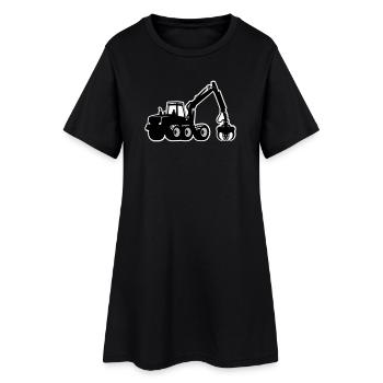 Silhouette de moissonneuse - Robe T-shirt Femme - noir - Devant