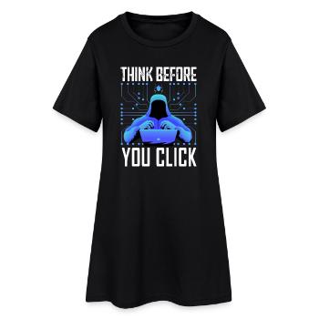 Hacker Hacker Programmeur Cybersécurité Linux - Robe T-shirt Femme - noir - Devant
