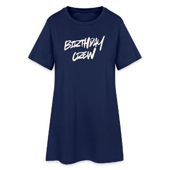 Birthday Crew - Frauen T-Shirt-Kleid - Light Navy - Vorne