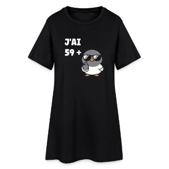 60 ans - Robe T-shirt Femme - noir - Devant