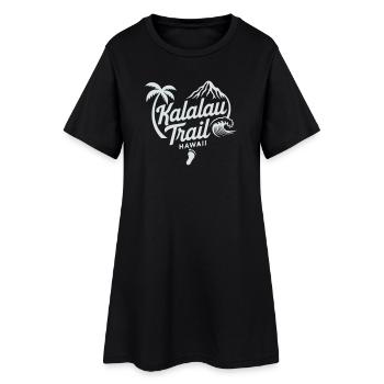 Motif du sentier Kalalau Hawaii - Couleur de design variable - Robe T-shirt Femme - noir - Devant
