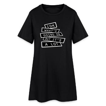 Je ne sais pas ce qui se passe mais c’est vraiment dépassé - Robe T-shirt Femme - noir - Devant